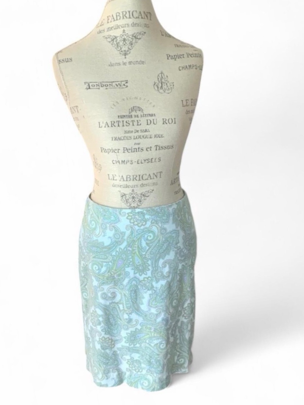 Jones New York Signature Pencil Skirt with Pastel Paisley Print Sz 8
